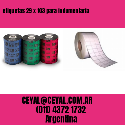 etiquetas 29 x 103 para indumentaria