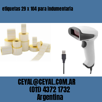 etiquetas 29 x 104 para indumentaria