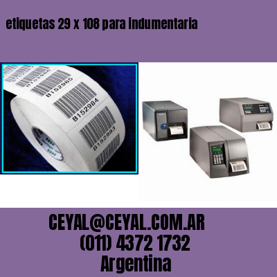 etiquetas 29 x 108 para indumentaria