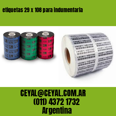 etiquetas 29 x 108 para indumentaria