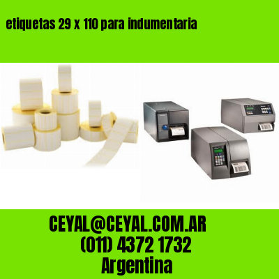 etiquetas 29 x 110 para indumentaria