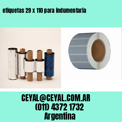 etiquetas 29 x 110 para indumentaria