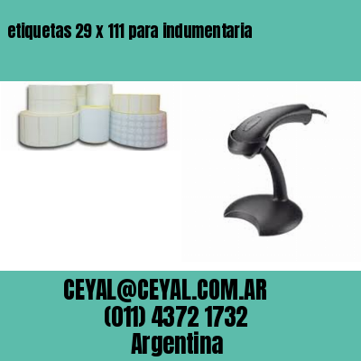 etiquetas 29 x 111 para indumentaria
