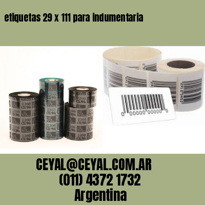 etiquetas 29 x 111 para indumentaria