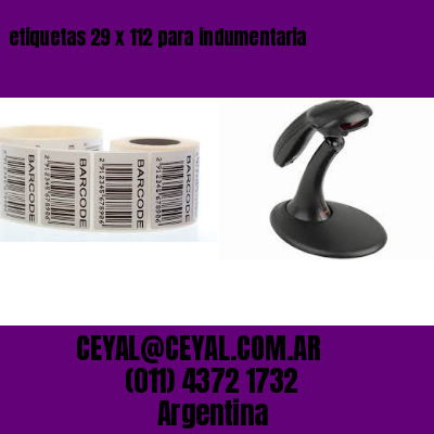 etiquetas 29 x 112 para indumentaria