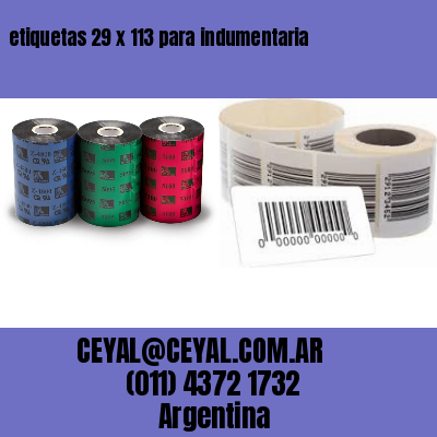 etiquetas 29 x 113 para indumentaria