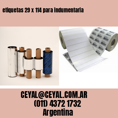 etiquetas 29 x 114 para indumentaria