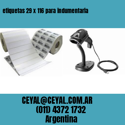 etiquetas 29 x 116 para indumentaria