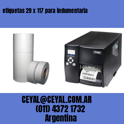 etiquetas 29 x 117 para indumentaria