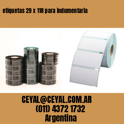 etiquetas 29 x 118 para indumentaria