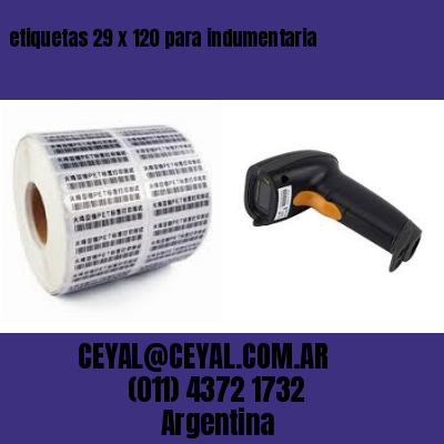 etiquetas 29 x 120 para indumentaria
