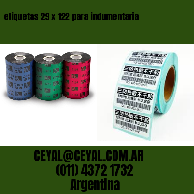 etiquetas 29 x 122 para indumentaria