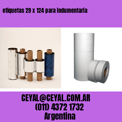 etiquetas 29 x 124 para indumentaria