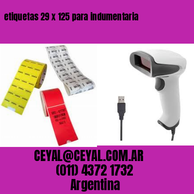 etiquetas 29 x 125 para indumentaria