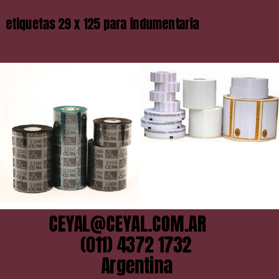 etiquetas 29 x 125 para indumentaria