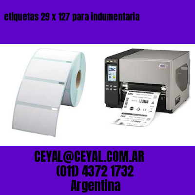 etiquetas 29 x 127 para indumentaria