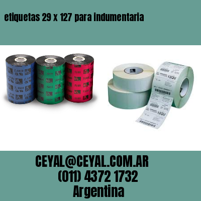 etiquetas 29 x 127 para indumentaria