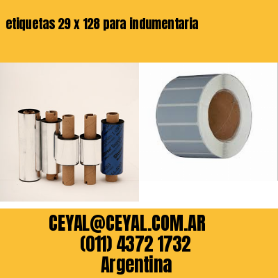 etiquetas 29 x 128 para indumentaria
