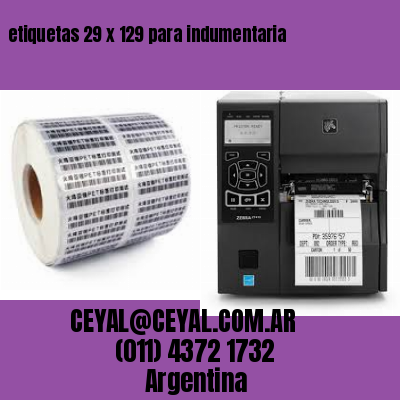 etiquetas 29 x 129 para indumentaria
