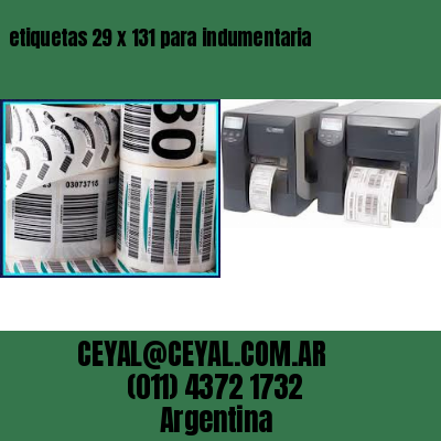 etiquetas 29 x 131 para indumentaria