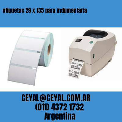 etiquetas 29 x 135 para indumentaria