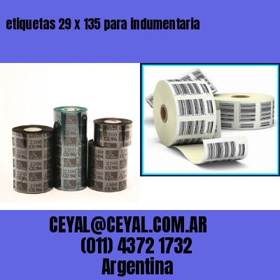 etiquetas 29 x 135 para indumentaria