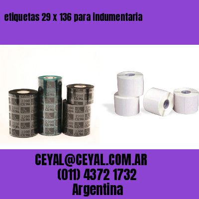 etiquetas 29 x 136 para indumentaria