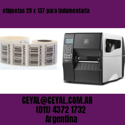 etiquetas 29 x 137 para indumentaria