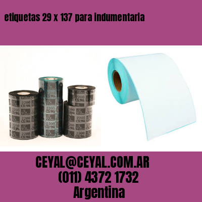 etiquetas 29 x 137 para indumentaria