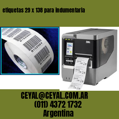etiquetas 29 x 138 para indumentaria