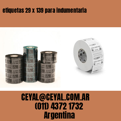 etiquetas 29 x 139 para indumentaria