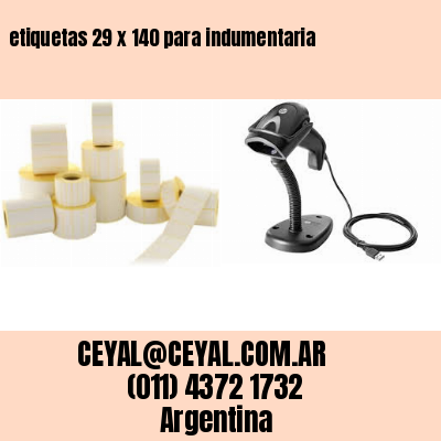 etiquetas 29 x 140 para indumentaria