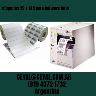 etiquetas 29 x 144 para indumentaria
