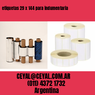 etiquetas 29 x 144 para indumentaria