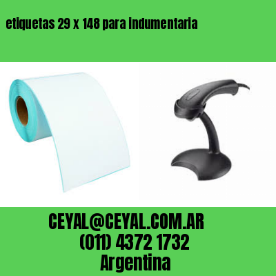 etiquetas 29 x 148 para indumentaria