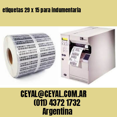 etiquetas 29 x 15 para indumentaria