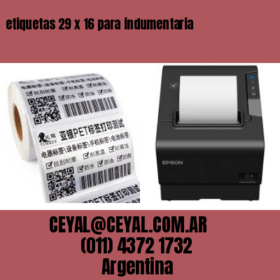 etiquetas 29 x 16 para indumentaria