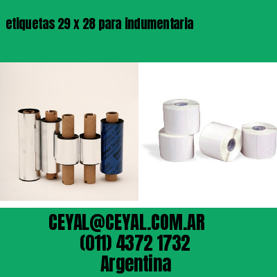 etiquetas 29 x 28 para indumentaria