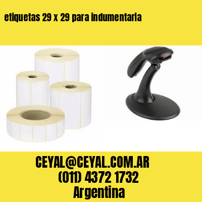 etiquetas 29 x 29 para indumentaria