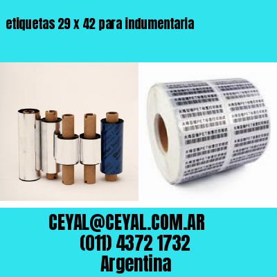 etiquetas 29 x 42 para indumentaria