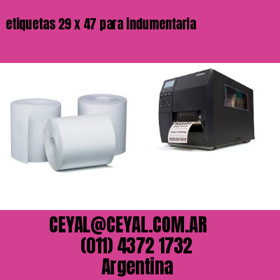 etiquetas 29 x 47 para indumentaria