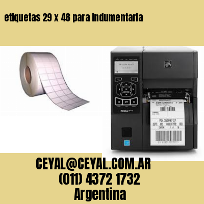 etiquetas 29 x 48 para indumentaria