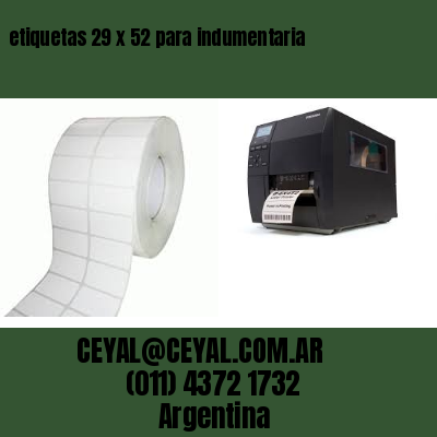 etiquetas 29 x 52 para indumentaria