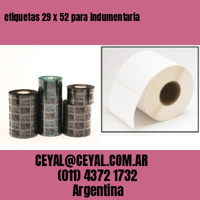 etiquetas 29 x 52 para indumentaria
