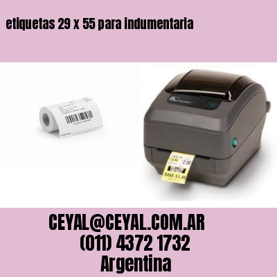 etiquetas 29 x 55 para indumentaria