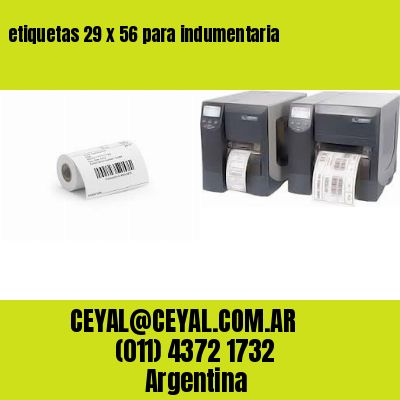 etiquetas 29 x 56 para indumentaria