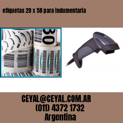 etiquetas 29 x 58 para indumentaria