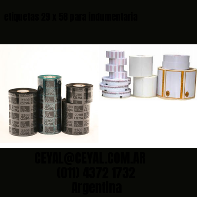 etiquetas 29 x 58 para indumentaria