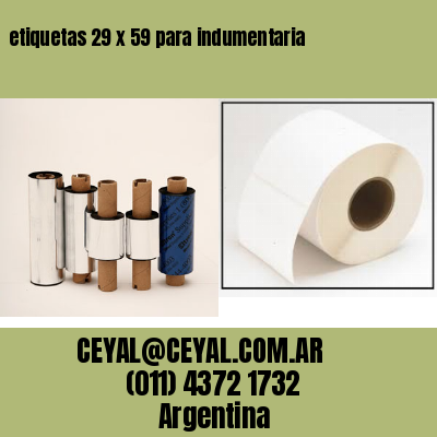 etiquetas 29 x 59 para indumentaria