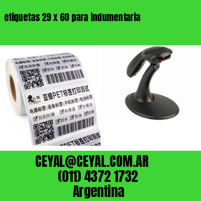 etiquetas 29 x 60 para indumentaria